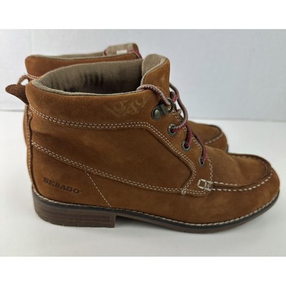 Sebago Wander Cinnamon Brown Hiking Boots Suede Ankle Chukka Women's Size 7.5 M - Picture 2 of 12